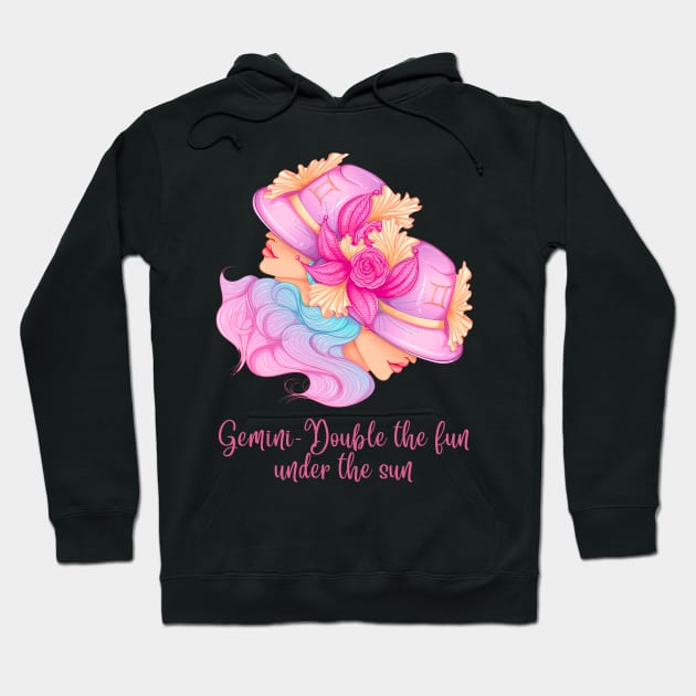 Gemini Birth Sign Hoodie by BirdsnStuff